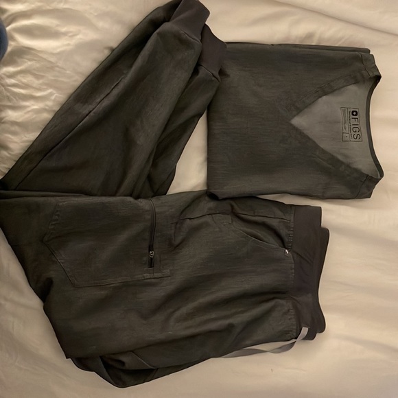 women's Graphite Casma - Scrub Top - L & Tall Jogger Scrub Pants - XL - Picture 7 of 7